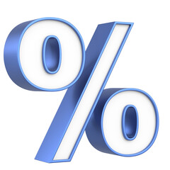 3D Illustration of the Percent Sign.