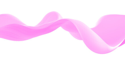 Abstract magenta wave flowing across a creating bold contrast on transparent background