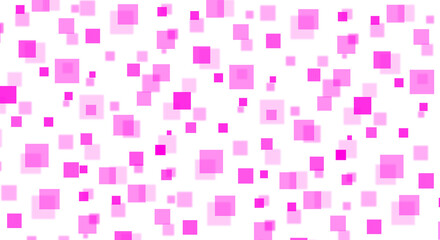 Abstract background featuring scattered magenta squares on a contrasting black backdrop on transparent background
