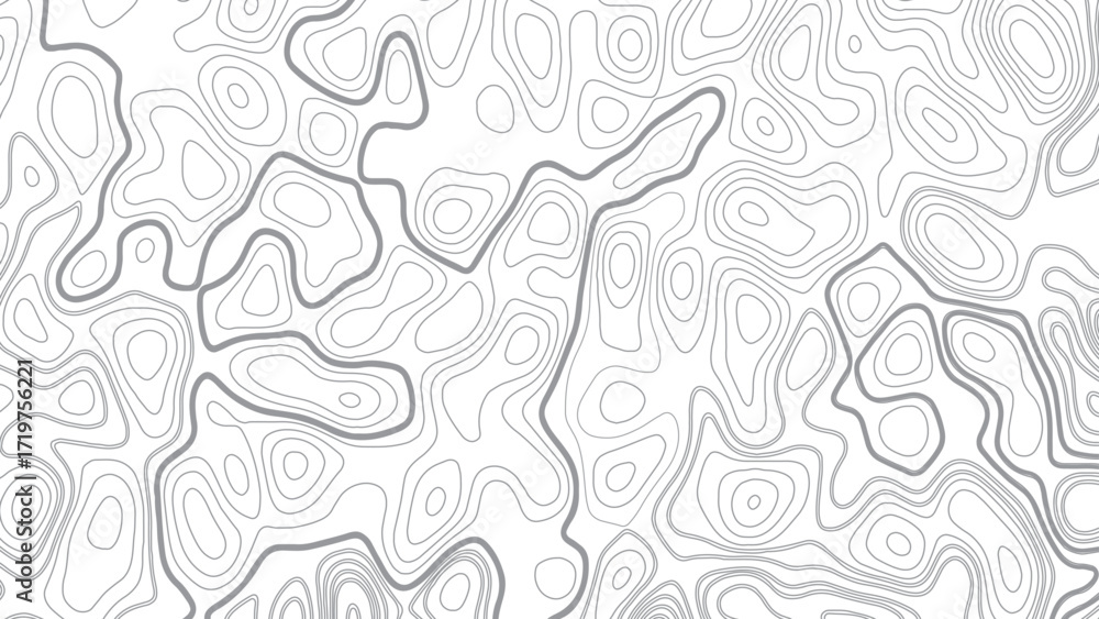 Aufkleber topographic map pattern background vector. abstract mountain terrain map background with abstract sh