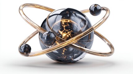 glowing sphere orbiting planets