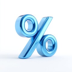 shiny blue percentage symbol