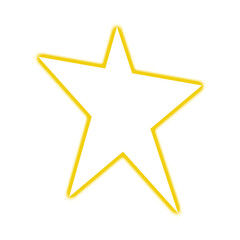 Yellow Outline Star Icon