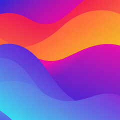 Fototapeta premium Abstract vibrant wavy design with a gradient of colorful hues.