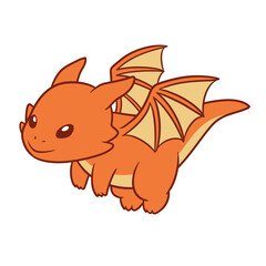 Cute and adorable Dragon Illustration