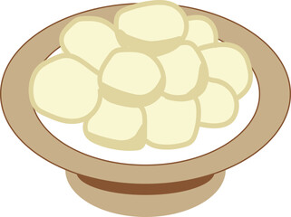 Korean Jesa Chestnut Illustration / 제사 깐밤 일러스트