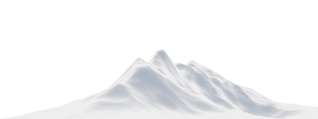 White snowy mountain. Snow terrain