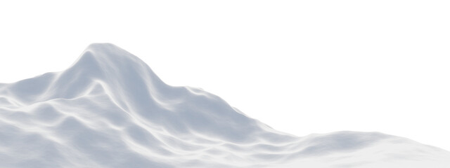 White snowy mountain. Snow terrain