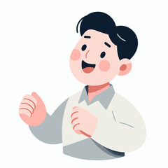 Fototapeta premium Person with rosy cheeks