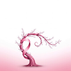 Pink Ribbon Tree Breast Cancer Awareness