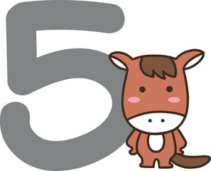 May 2026 Horse Zodiac Illustration / 2026년 5월 말띠 벡터