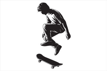 Fototapeta premium Skateboard on Urban Street – Extreme Sport and Youth Lifestyle Background