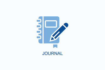 Fototapeta premium Journal Icon Or Logo Isolated Vector Illustration