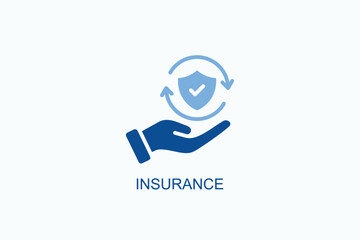 Insurance Icon Or Logo Isolated Vector Illustration