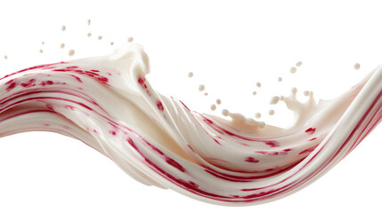 Ultra-Realistic Cream Splash with Elegant Smooth Wave Form on Transparent Background