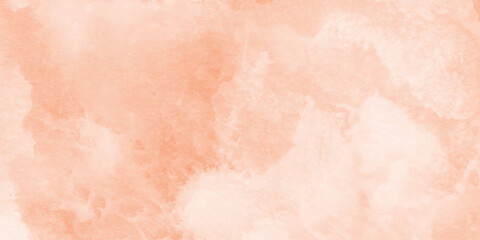 Fototapeta premium Abstract pastel orange watercolor texture background, with natural paint textures and soft edges, soft edges blending into white background, texture creating an abstract flowing background design.