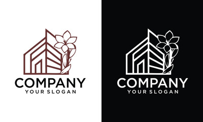 Creative flower logo home health person