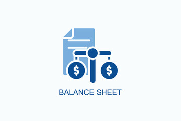 Balance Sheet Icon Or Logo Isolated Vector Illustration