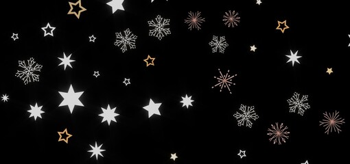 Beautiful winter background with stars and snowflakes. Perfect for holiday cards, websites, and more.