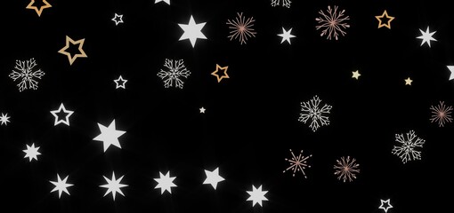 Beautiful winter background with stars and snowflakes. Perfect for holiday cards, websites, and more!