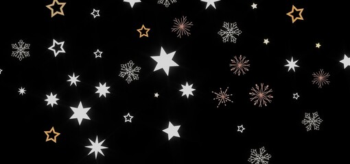 Beautiful winter background with stars and snowflakes. Perfect for holiday designs, cards, and more.