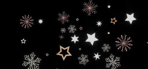 Beautiful winter background with stars and snowflakes. Perfect for holiday cards, invitations, and more.