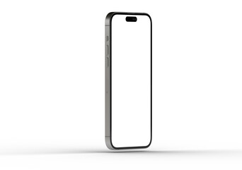 High-quality image of a modern smartphone with a blank screen, perfect for app presentations or website mockups.
