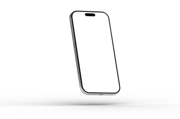 High-quality image of a modern smartphone with a blank screen, perfect for app presentations or website mockups.