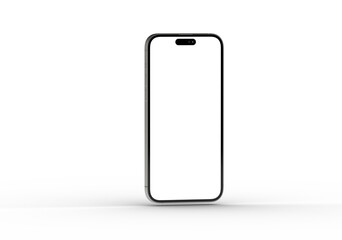 High-quality image of a modern smartphone with a blank screen, perfect for app presentations or website design.