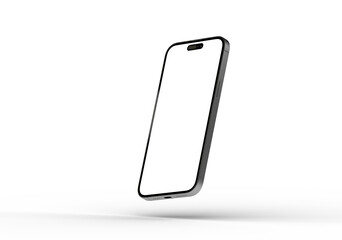 High-quality image of a modern smartphone with a blank screen, perfect for app presentations or website mockups.