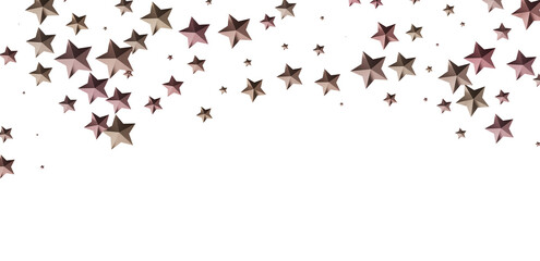 Beautiful rose gold stars falling on white. Perfect for backgrounds, cards, and more!