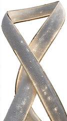Sparkling Modern Sculpture with Twisted Design and Bright Lights