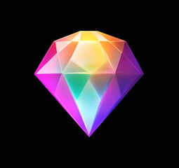 diamond on black background