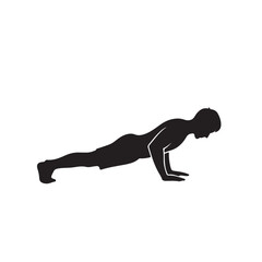 Push-up exercise silhouette