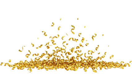 golden confetti party templated notes isolated fall down suitable for editor