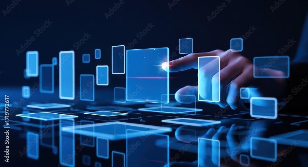 Fototapete technology and innovation bring interactive gesture control data manipulation and user connection