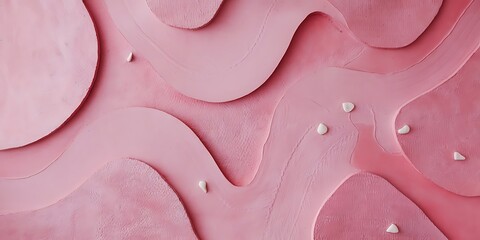 Abstract pink waves with subtle droplets texture