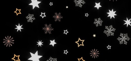 Beautiful winter background with stars and snowflakes. Perfect for holiday cards, websites, and more!