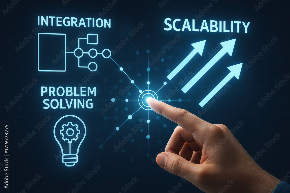 Aufkleber integration scalability problem and solving inspire growth with technology innovation and strategic 