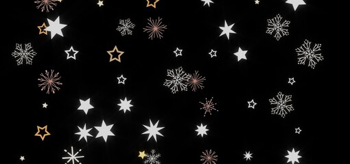 Beautiful winter background with stars and snowflakes. Perfect for Christmas cards, websites, and more!