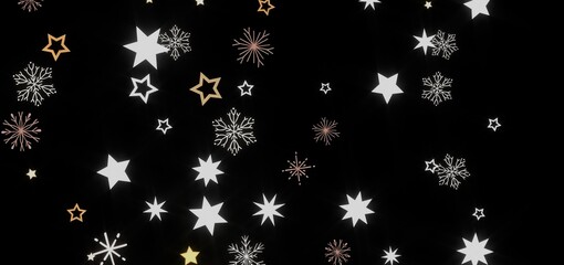 Beautiful winter background with stars and snowflakes. Perfect for holiday cards, websites, and more!