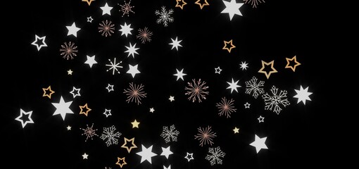 Beautiful winter background with stars and snowflakes. Perfect for holiday cards, websites, and more.