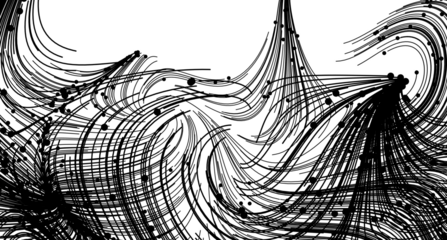 High-resolution image of abstract black ink swirls on white background. Perfect for design projects.