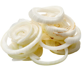 sliced onion, onion, ingredient, vegetable, food, isolated background.