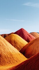 Colorful earth hillscapes