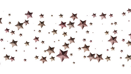 Beautiful rose gold stars scattered on white. Perfect for festive designs.