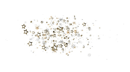 Sparkling festive background with gold and silver stars. Perfect for holiday designs.