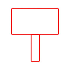 Fototapeta premium Simple Blank Sign Post Icon
