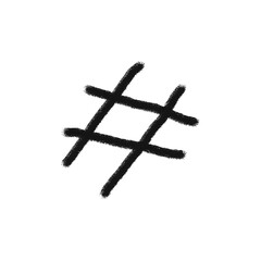 Hand-Drawn Hashtag Symbol