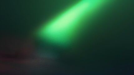 Minimalistic abstract gradient background, glowing green light blending into dark shadow